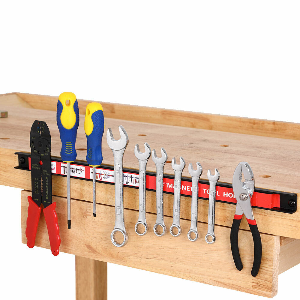 3pz Barra Magnetica Portautensili Supporto Porta Attrezzi Lavoro Coltelli 46cm