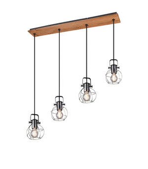 Lampada a Sospensione da Interno  E27 in Metallo Argento Anticato