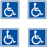 Set di adesivi 4 pezzi per auto - Adesivi per interno - Adesivi acqua-resistenti - Blu - 13 x 13 cm - Adesivi per auto