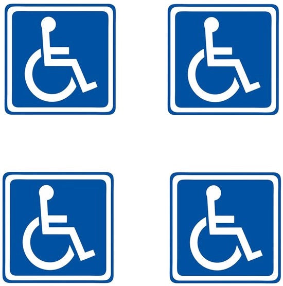 Set di adesivi 4 pezzi per auto - Adesivi per interno - Adesivi acqua-resistenti - Blu - 13 x 13 cm - Adesivi per auto