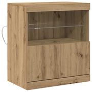 Credenza | Madia LED Marrone 60,5 x 37 x 67 cm Legno multistrato