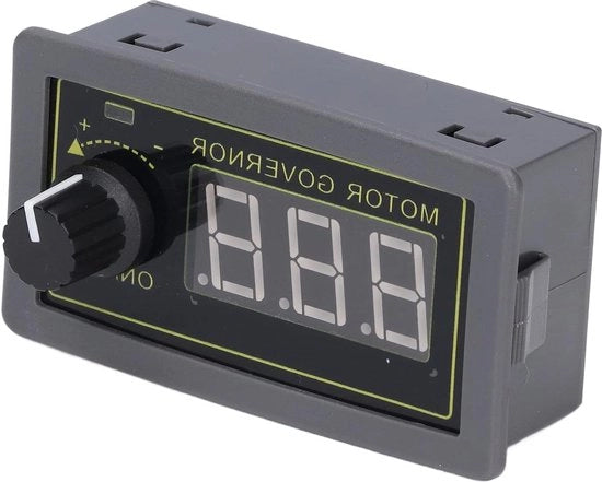 Regolatore di velocità PWM per motore DC a lama rotante, tensione di ingresso 5-30V, velocità regolabile, display digitale.