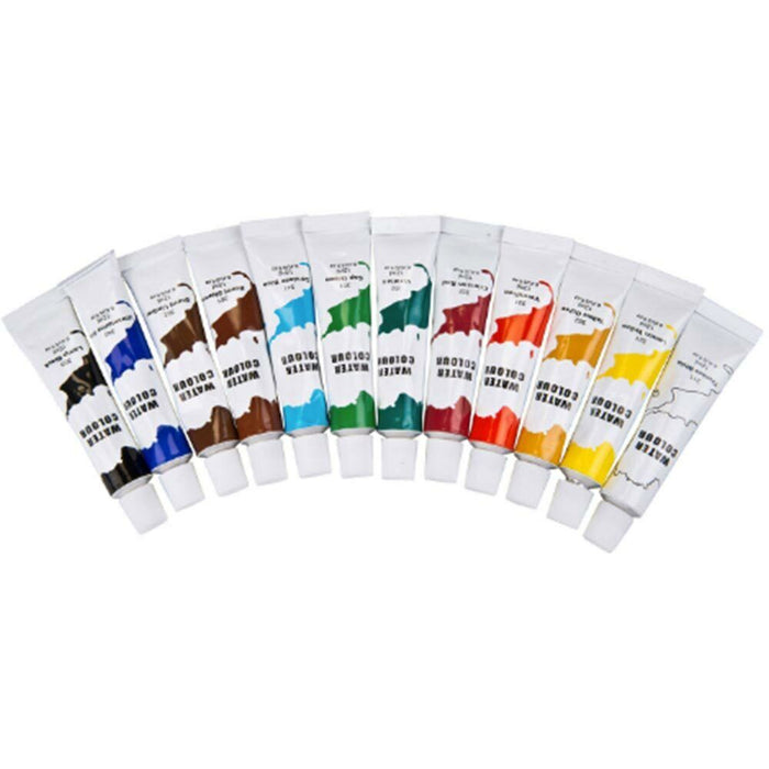Set 12 Colori Acquerello Assortiti Tubetti da 12ml per Pittura Scuola Hobby