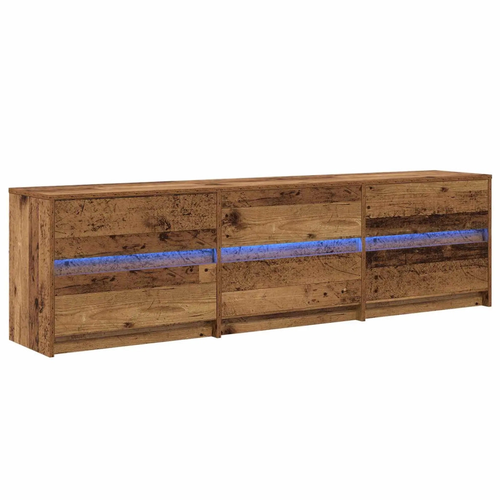 Unità TV 2 pcs Legno vecchio 180 x 34 x 50 cm Legno multistrato 3385628