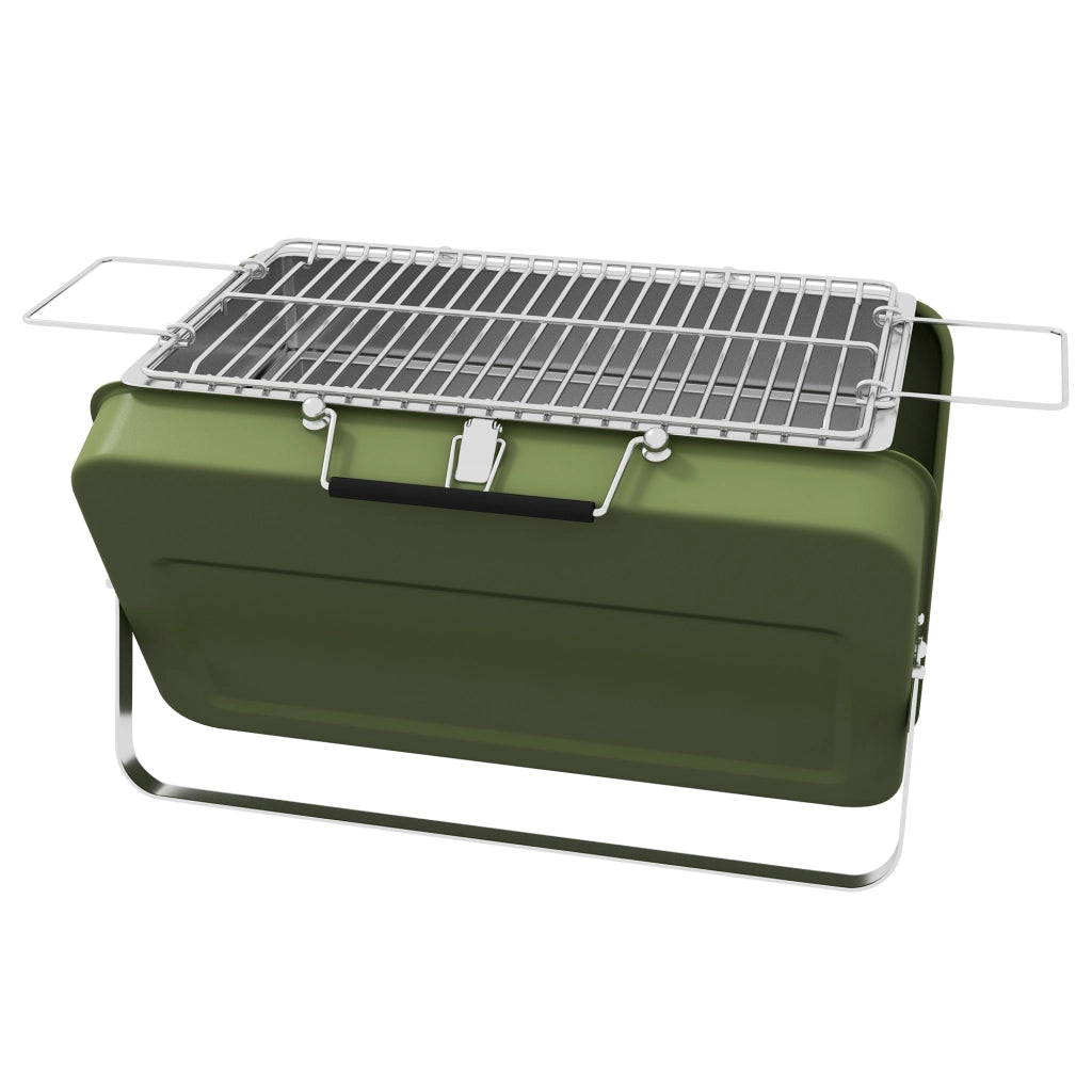 Barbecue a carbone portatile pieghevole ¨C zephmum ¨C verde 47x30x28 cm