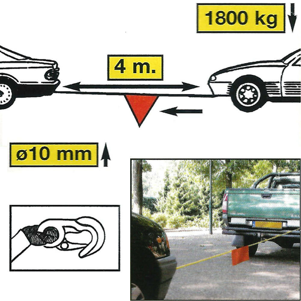 KIt Emergenza Auto con Cavi Batteria Corda Rimorchio Segnale Aiuto Guanti Torcia