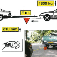 KIt Emergenza Auto con Cavi Batteria Corda Rimorchio Segnale Aiuto Guanti Torcia