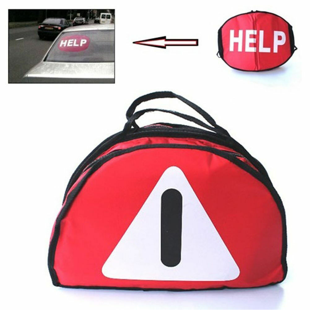 KIt Emergenza Auto con Cavi Batteria Corda Rimorchio Segnale Aiuto Guanti Torcia