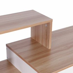 Scrivania Libreria 4 Ripiani Tavolo Porta Pc Computer Legno Casa Ufficio Noce