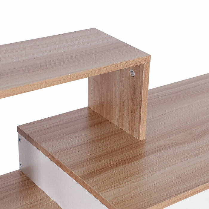 Scrivania Libreria 4 Ripiani Tavolo Porta Pc Computer Legno Casa Ufficio Noce