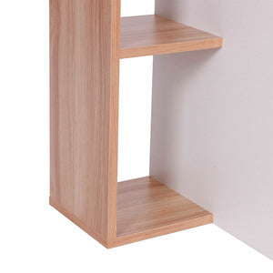 Scrivania Libreria 4 Ripiani Tavolo Porta Pc Computer Legno Casa Ufficio Noce