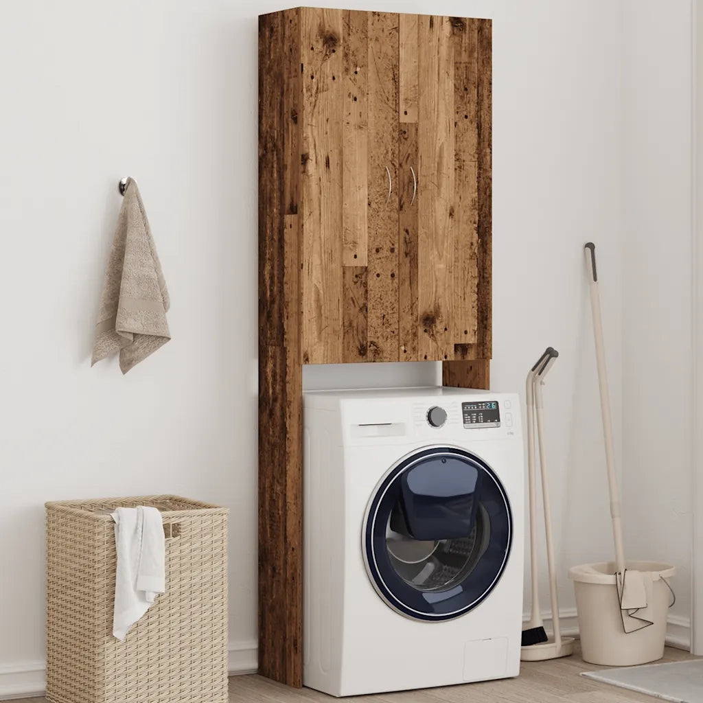 Mobile per Lavatrice Legno Antico 64x25,5x190 cm CFW3042898