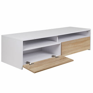 Mobile TV in Legno Mobiletto Televisione design Moderno Scomparti e Ante Quercia