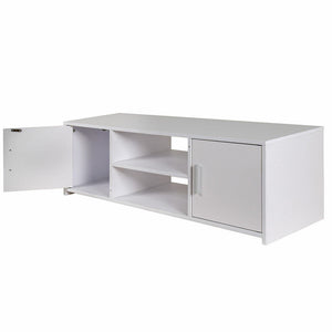 Mobile TV in Legno Mobiletto Televisione design Moderno Scomparti e Ante Bianco