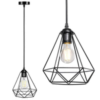 Lampadario Lampada Sospensione Design Moderno Industriale Paralume Nero E27