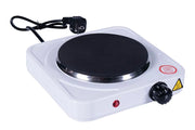 FORNELLO ELETTRICO DA CAMPEGGIO1000W IN ALLUMINIO CON UNA PIASTRA MISURE 22X22X7 CM PRESA ATTACCO C - MANOPOLA GRADI
