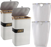 Set di 2 secchi di lavanderia da 100 litri con coperchio - soluzione pratica e spaziosa per il tuo bucato