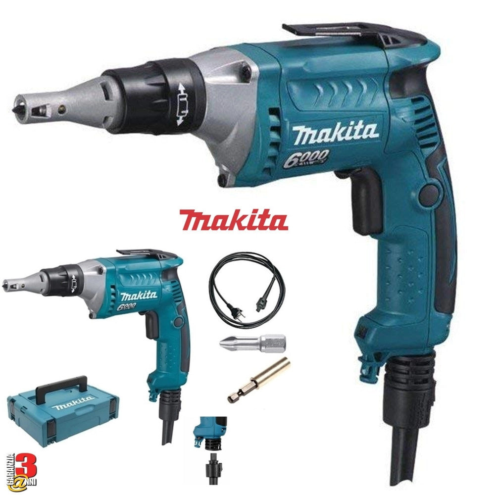 Trade Shop - Avvitatore Reversibile Per Viti Autoperforanti Cartongesso Makita Fs6300rxj 570w -
