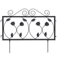 Bordatura Recinzione Giardino Bordo Aiuole Recinto in Metallo 225x34cm Nero