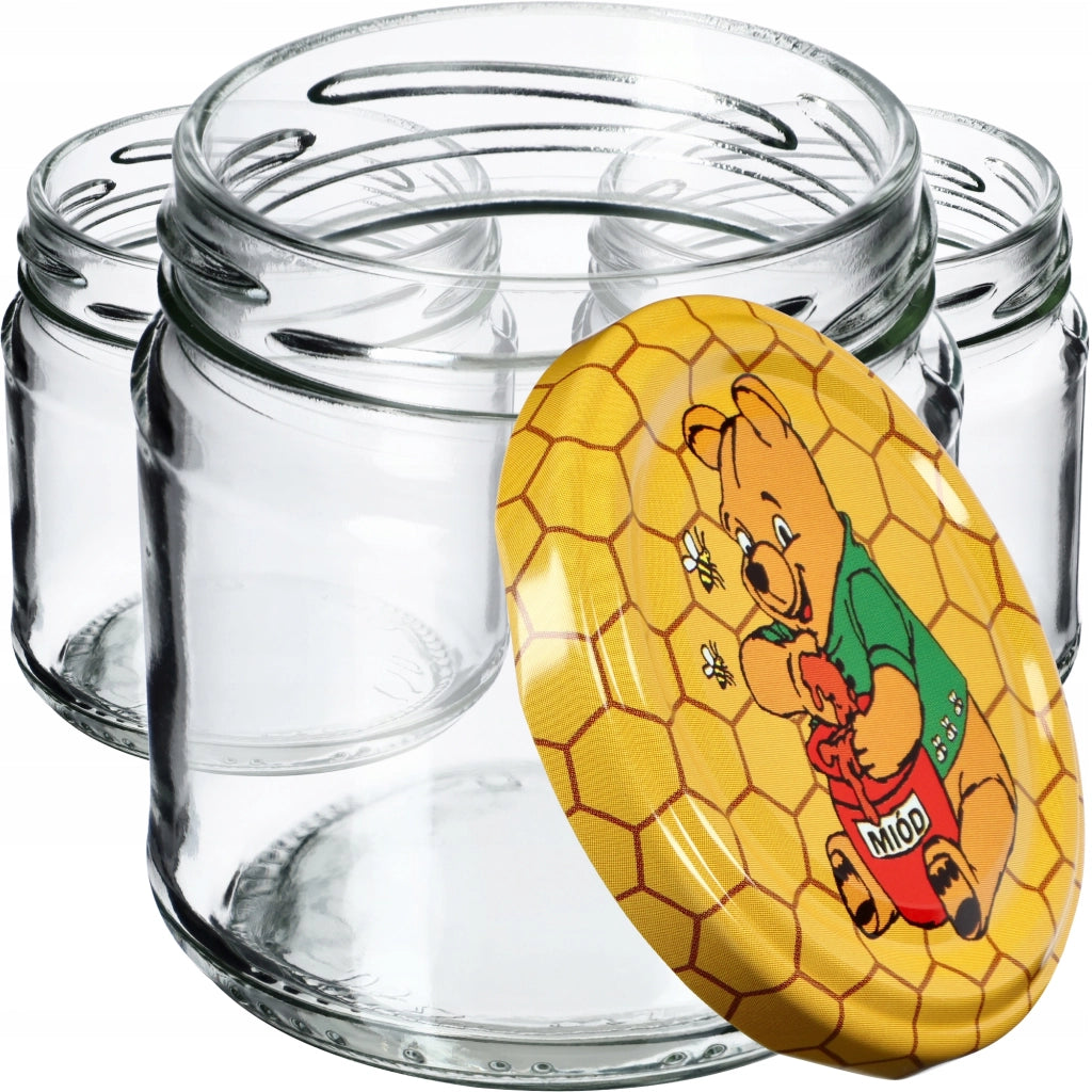 Barattoli per conserve KADAX Lerma 200ml 10 pezzi 66mm + coperchi "Miele"