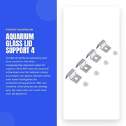 Supporto per coperchio acquario in acciaio inossidabile - Set di 4 - 6 mm - Antiscivolo - Duraturo e corrosione resistente - Clip per acquario