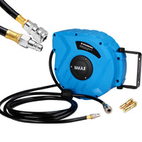 Avvolgitubo Aria Compressa con Tubo 10 Mt Attacco 1/4 Fissaggio a Parete Muro