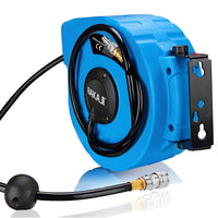 Avvolgitubo Aria Compressa con Tubo 10 Mt Attacco 1/4 Fissaggio a Parete Muro