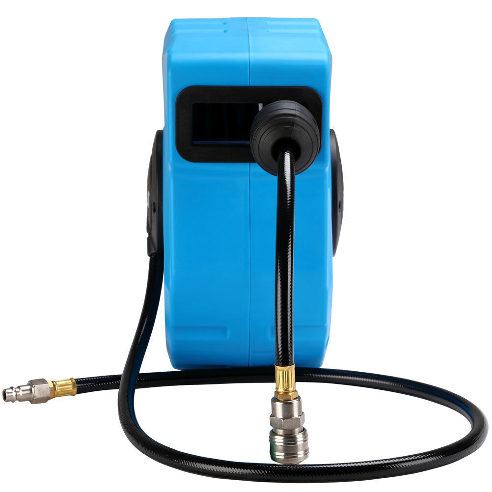 Avvolgitubo Aria Compressa con Tubo 10 Mt Attacco 1/4 Fissaggio a Parete Muro