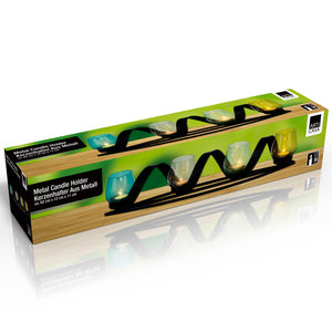 Portacandele Arti Casa Con Struttura in Metallo 62x12cm Casa Soggiorno Atsmofera