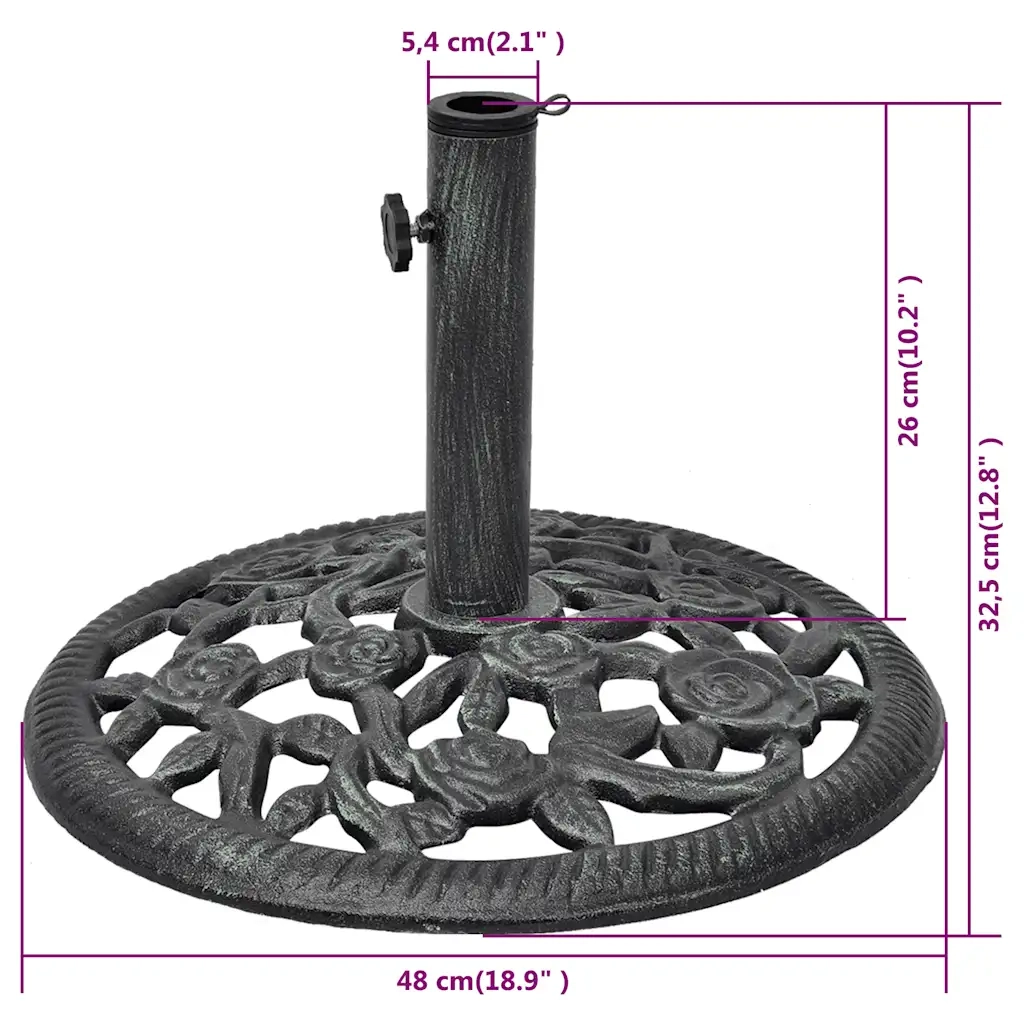 Base Ombrellone-Supporto per ombrellone in ghisa 12 kg 48 cm