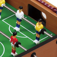 Calcio Balilla Biliardino da Tavolo in Legno con 4 stecche e 12 Omini 51x31x10cm