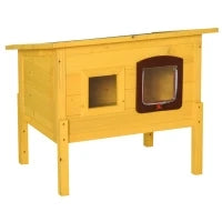 Cuccia Casetta per Animali Domestici in Legno di Abete 70 x 51.5 x 60cm