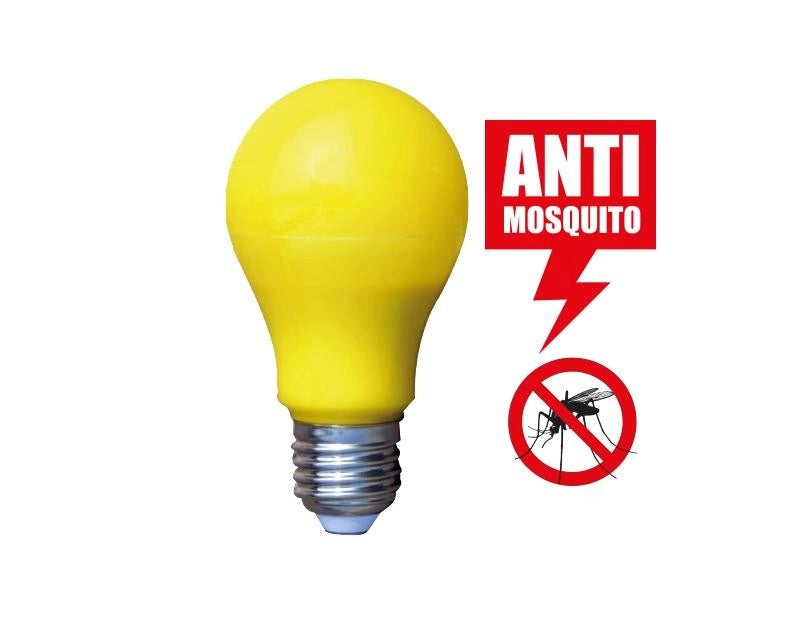Lampadina Lampada Antizanzara in Vetro E27 Colore Giallo 9 Watt