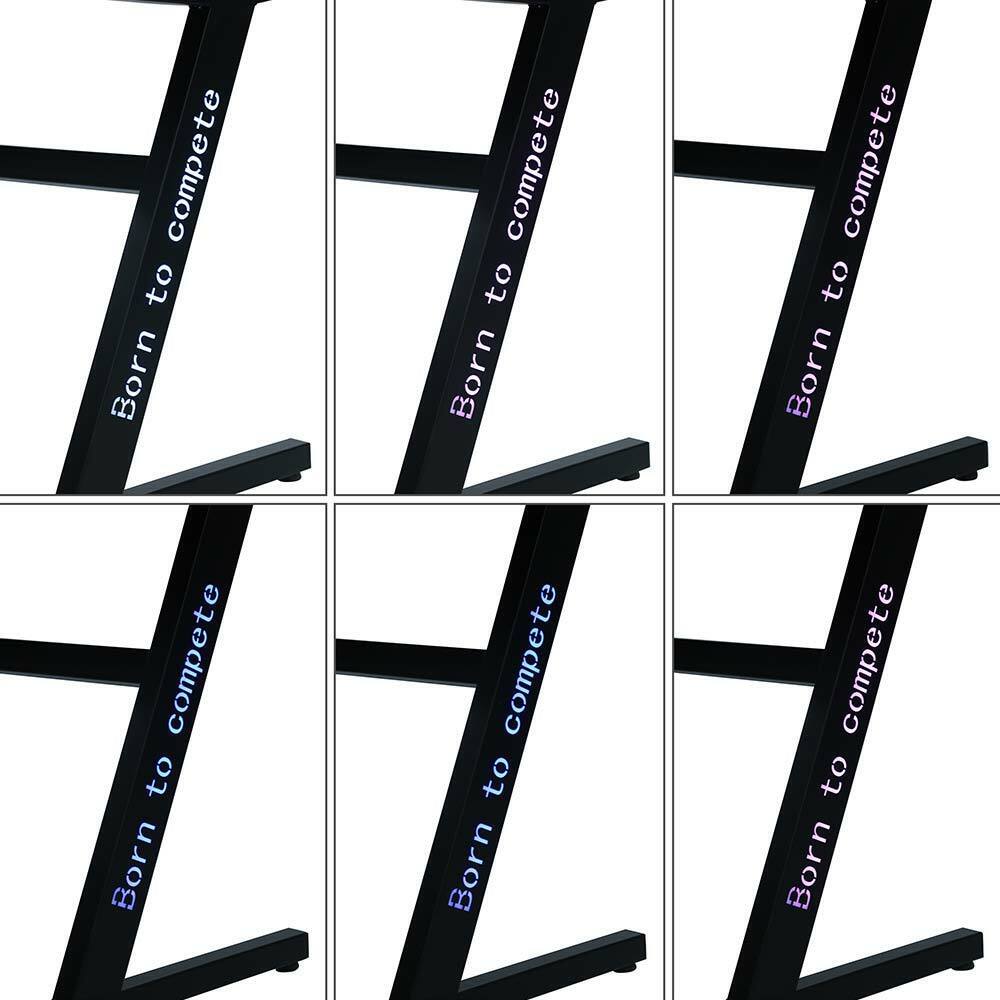 Scrivania Gaming Porta Pc Computer con Luci LED RGB e Tappetino Mouse Pad 80x30