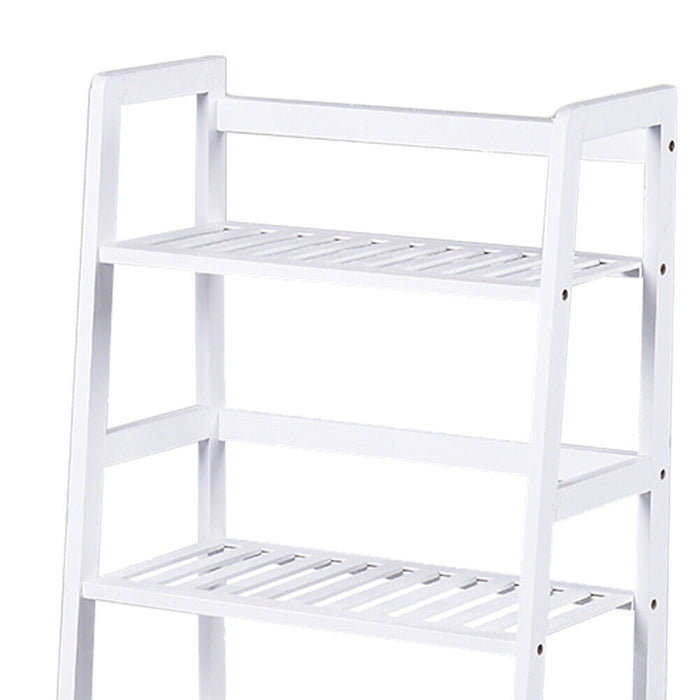 Libreria Scaffale Multiuso in Legno di Bambu 4 Ripiani 116x48x32cm Casa Ufficio