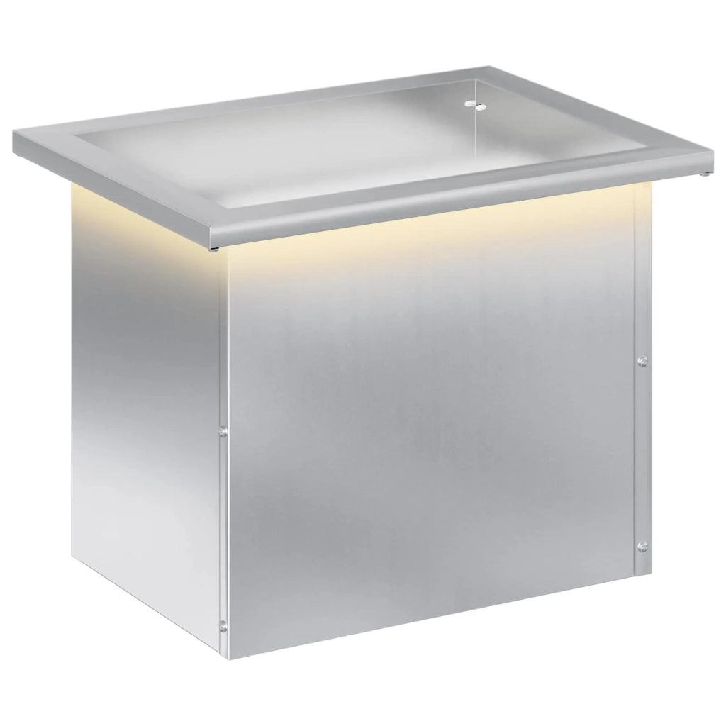 Fioriera da giardino con LED Argento 30 x 40 x 30 cm 8008080