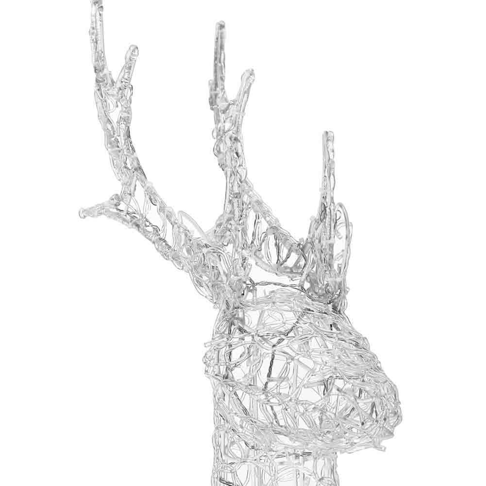 Renna Natalizia Luminosa per Esterno 240 LED Bianco ICE Cervo Grande 3D Natale