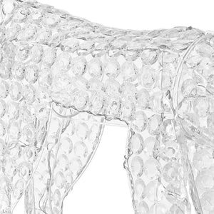 Renna Natalizia Luminosa mangia erba 3D in Acrilico 100 LED Bianco Freddo H42 cm