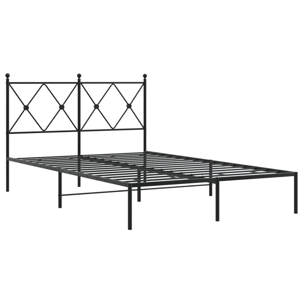 Giroletto con Testiera in Metallo Nero 120x200 cm 376500