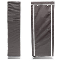 Scarpiera Salvaspazio 10 Ripiani 36 Paia Scaffale Acciaio e Tessuto TNT Grigio