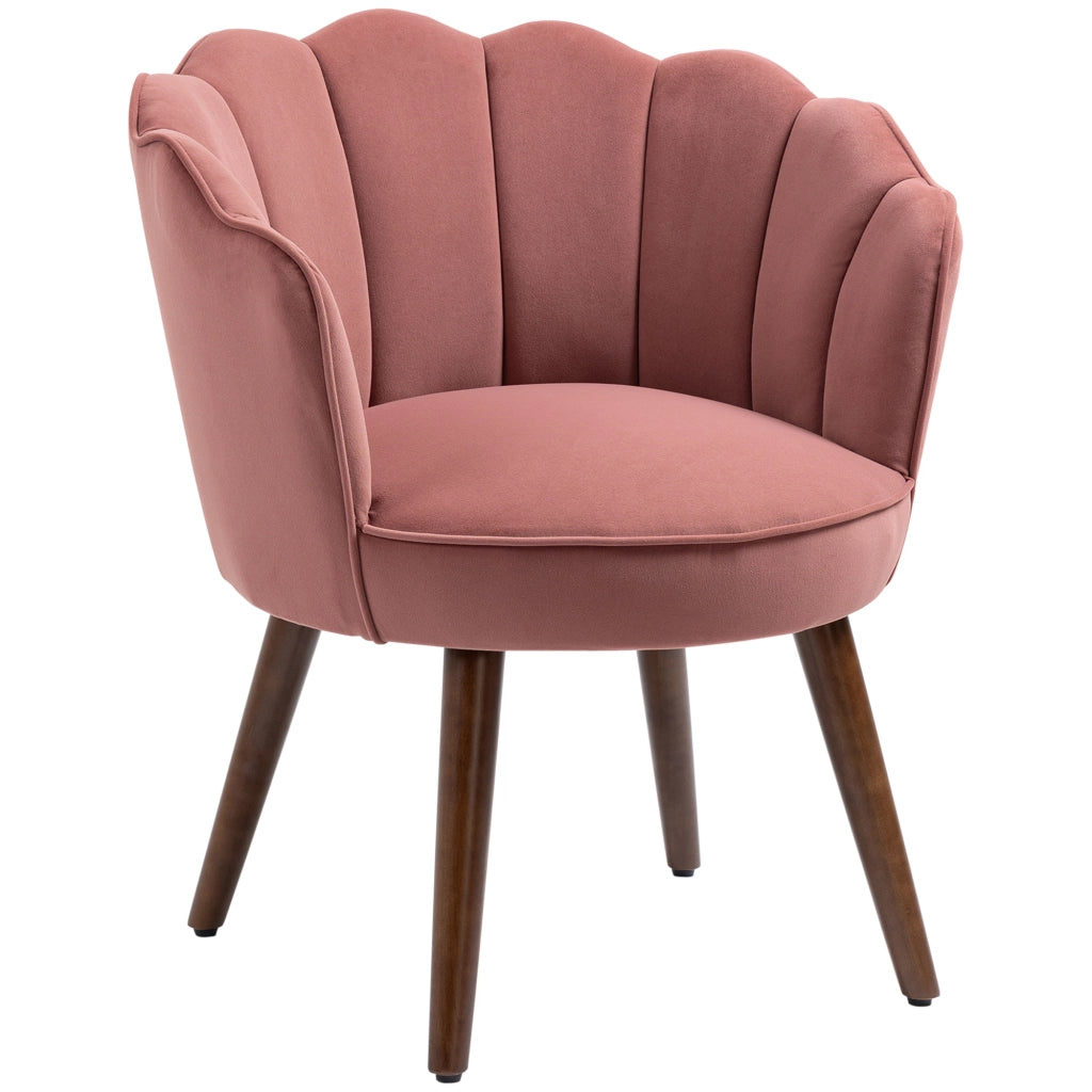 Poltrona con cuscino ¨C zephmum ¨C velluto rosa 66x66x78.5 cm