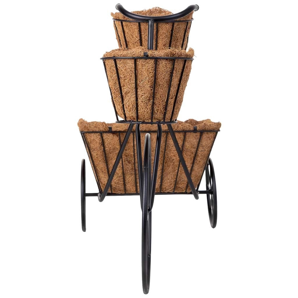 Portavaso per bicicletta nero, 65x28x47h cm