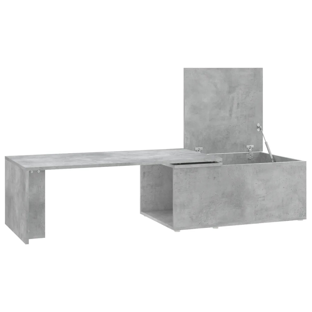 Tavolino salotto | Tavolino da caff¨¨ | Tavolino da Soggiorno Grigio Cemento 150x50x35 cm Legno Multistrato