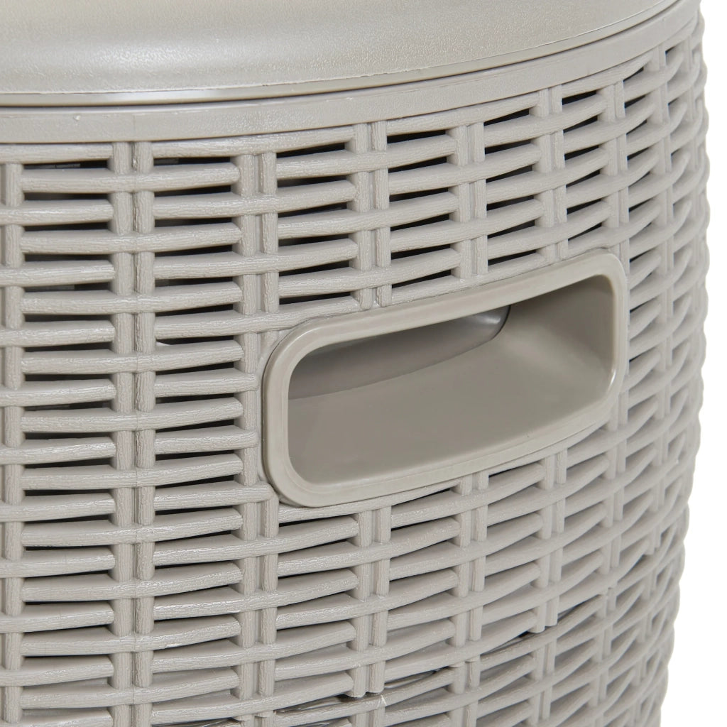 Sgabello da giardino con refrigeratore 44 x 40 cm marrone chiaro 03_0011102
