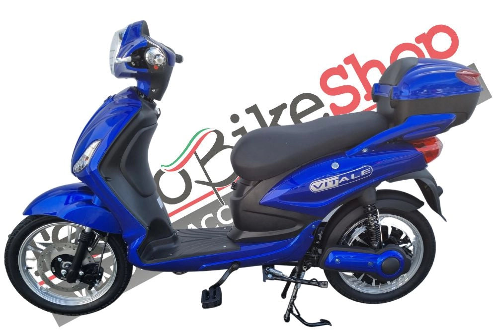 Bici Elettrica Scooter Velocipede Vitale NJT-007 250W  20Ah 48V Batteria a Grafene-Blu