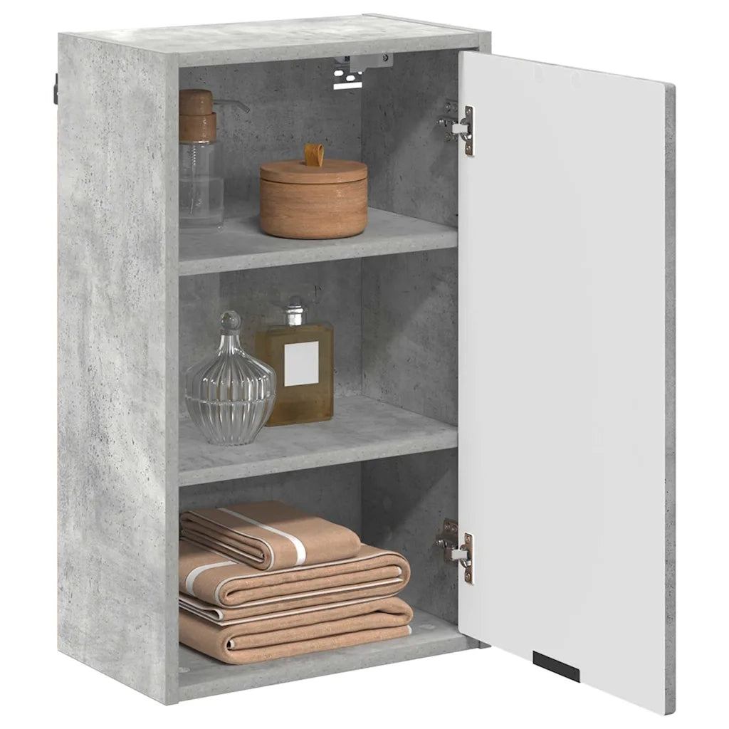 Mobile da Bagno con porta Grigio cemento 39 x 23,5 x 65 cm 883387