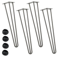 Set 4 Gambe Piedi Tavolo Pranzo Scrivania 71cm Metallo Design Moderno Grigio