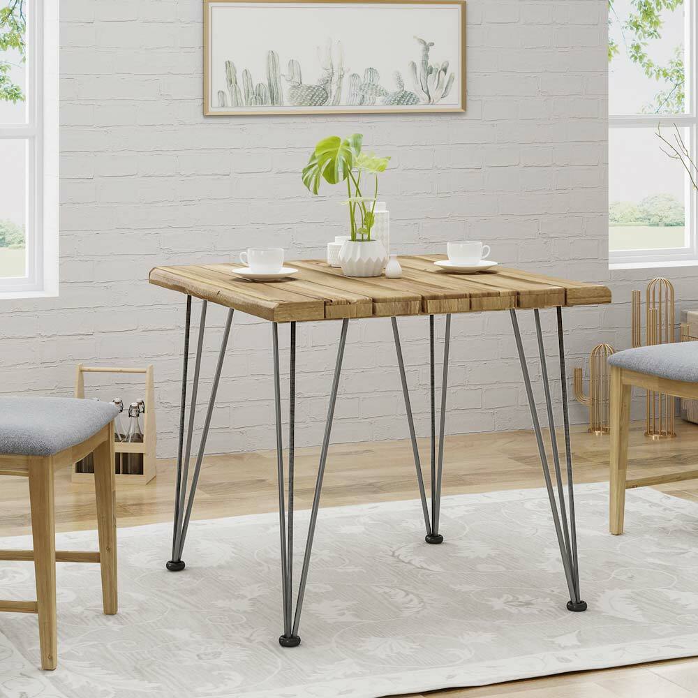 Set 4 Gambe Piedi Tavolo Pranzo Scrivania 71cm Metallo Design Moderno Grigio