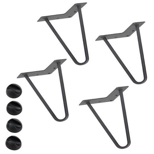 4x Gambe Piedi Tavolo Piedini Mobili Divano 15cm Metallo Design Moderno Grigio