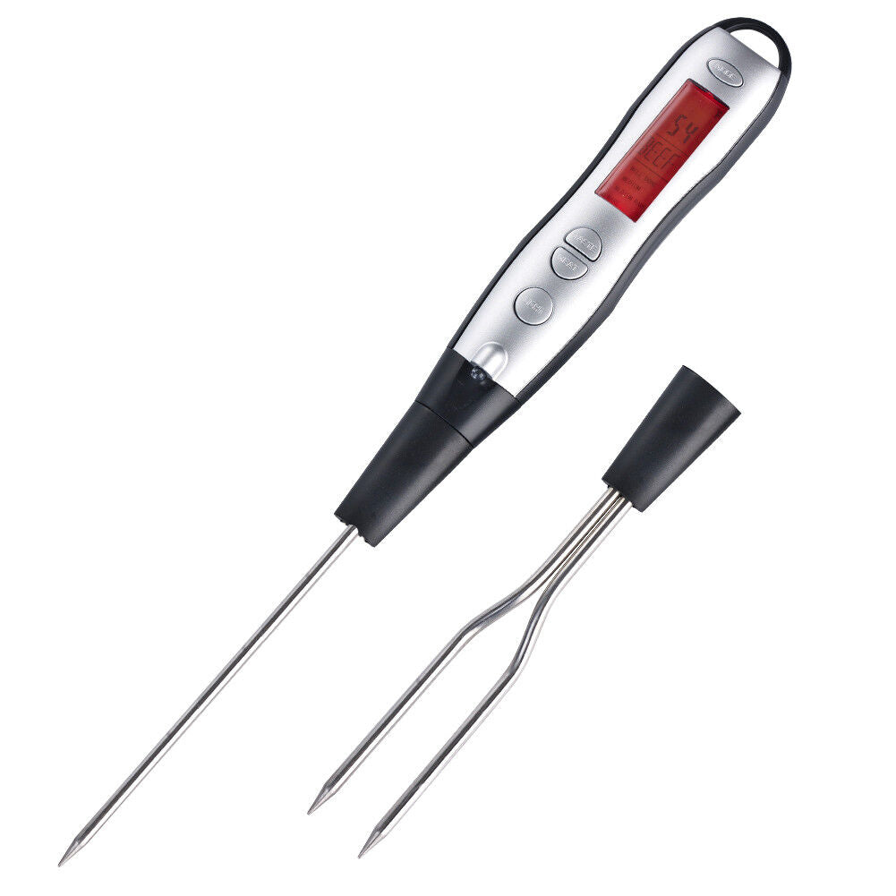 Termometro digitale Alimentare Alimenti da Cucina Sonda con Timer e Luce a LED